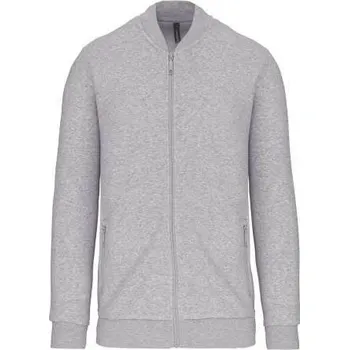 Pánská mikina Kariban Full Zip Fleece Sweatshirt mikina, šedá (Ice Grey)