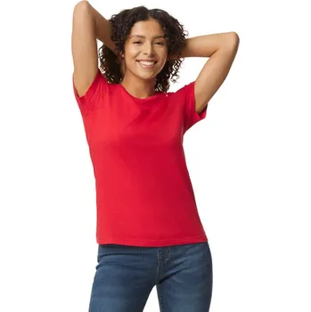 Dětská móda Gildan Softstyle® Midweight Women's T-shirt, červená (Red)