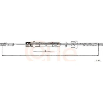 Lanko parkovací brzdy Tažné lanko, parkovací brzda COFLE 92.10.471