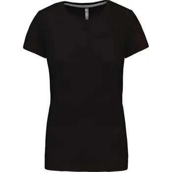 Dámské tričko Kariban Ladies' Short Sleeve Crew Neck T-shirt, černá (Black)
