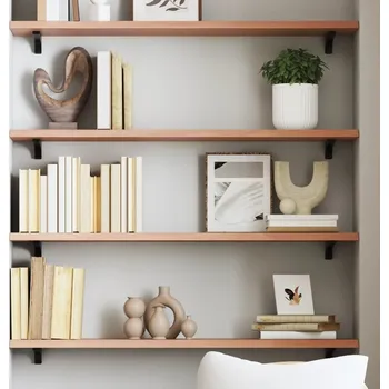 police vidaXL Nástěnná police 80x20x2 cm ošetřený masivní dub [363779] Barva: světle hnědá