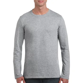 Oblečení a móda Gildan Softstyle® Adult Long Sleeve T-shirt, šedá (Sport Grey)