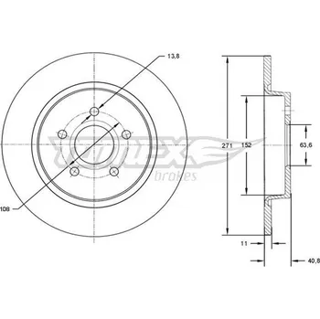 Brzdový kotouč Brzdový kotouč TOMEX TX 72-98