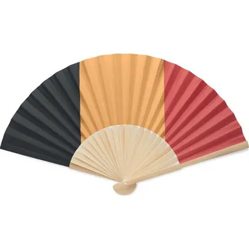 Karnevalový doplněk Vějíř v designu vlajky - FUNFAN, černá