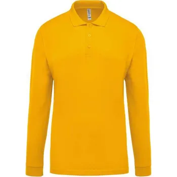 Kariban Men's Long-sleeved PiquÉ Polo Shirt, žlutá (Daisy)
