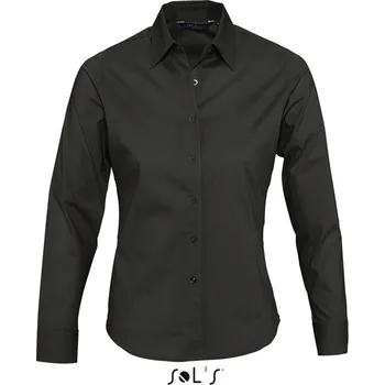Dámská košile Sol's Eden - Long Sleeve Stretch Women's Shirt, černá (Black)