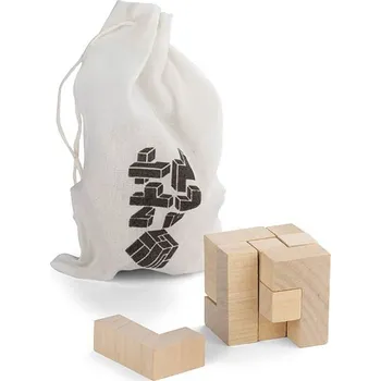 Hlavolam Skládačka CUBE, béžová