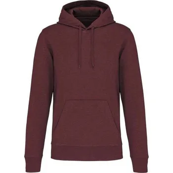 Pánská mikina Kariban Men's Eco-friendly Hooded Sweatshirt mikina, červená (Heather Sport Dark Maroon)