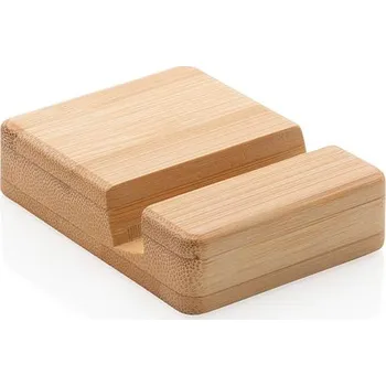 Bambusový stojánek na telefon, hnědá, hnědá