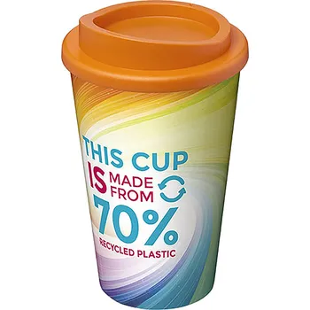 Hrnek Brite-Americano® Eco s tepelnou izolací a objemem 350 ml, oranžová