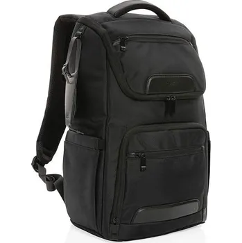 Městský batoh Swiss Peak batoh Voyager na 15,6' notebook z RPET AWARE™, če, černá