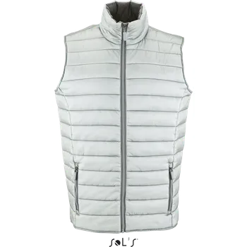 Pánská softshellová bunda Sol's Wave Men - Lightweight Bodywarmer, šedá (Ash Grey)