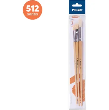 Umělecký štětec Sada štětců MILAN 3ks řemeslnické