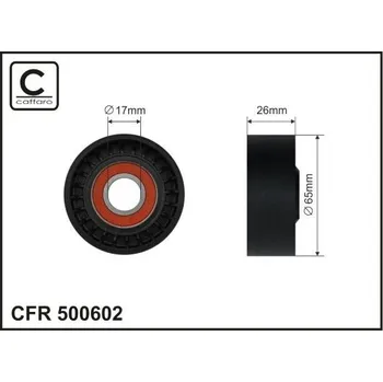 Napínací kladka, žebrovaný klínovy řemen CAFFARO 500602