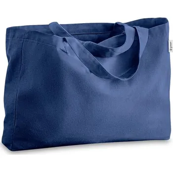 CAMDEN. Taška z bavlny (50 %), recyklované bavlny (30 %) a polyesteru (20% rPET) (280 g/m²) - Modrá