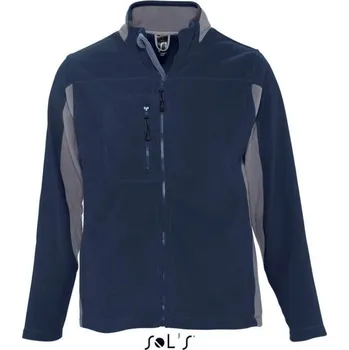 Sol's Nordic - Men’s Two-colour Zipped Fleece Jacket, modrá (Blue Dusk)