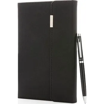 Zápisník Set obalu na zápisník a pera, černá