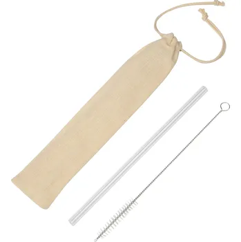 Skleněné brčko DRINK SMART, transparentní