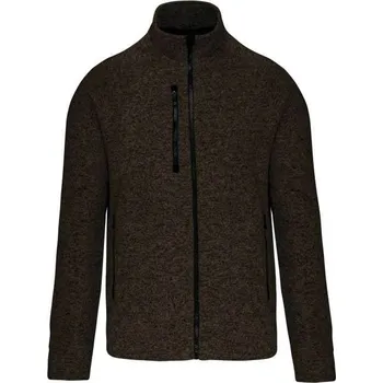 Pánská mikina Kariban Men's Full Zip Heather Jacket, zelená (Forest Green)
