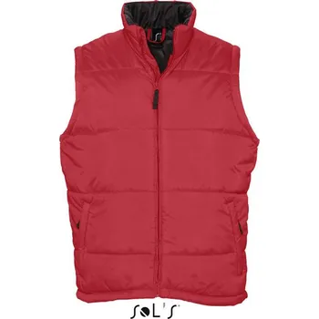 Pánská softshellová bunda Sol's Warm - Quilted Bodywarmer, červená (Red)