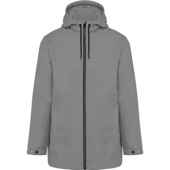 Pánská bunda Kariban Unisex Hooded Jacket With Micro-polarfleece Lining, šedá (Charcoal)