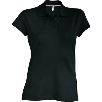 Kariban Ladies' Short-sleeved Polo Shirt, černá (Black)