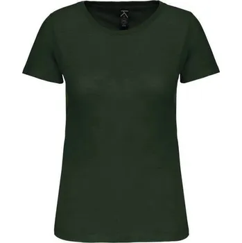 Dámské tričko Kariban Ladies' Bio150ic Crew Neck T-shirt, zelená (Forest Green)