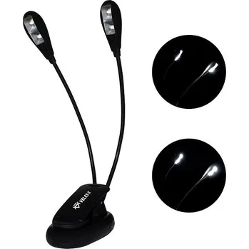 Čtecí lampička Veles-X Music Stand and Reading Clip on Double LED Lamp