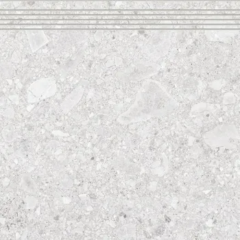 Dlažba Rako Rave DCP62899 schodovka 60x60 rice bílošedá rekt.