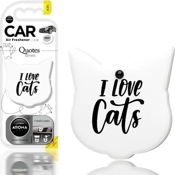 Vůně do auta Vůně do auta AROMA CAR QUOTES - CAT FRESH LINEN