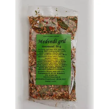 Kořenící všestranná směs s přirozenou vůní planého medvědího česneku, hmotnost 50 g