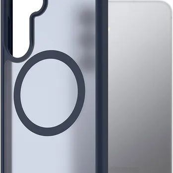 Pouzdro na mobilní telefon AlzaGuard Matte Case Compatible with Magsafe pro Samsung Galaxy S25+ tmavě modrý