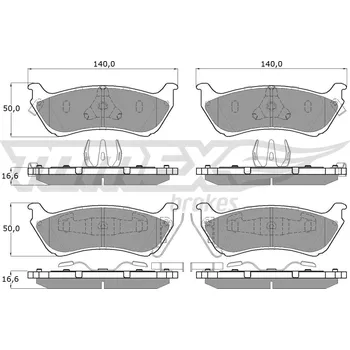 Brzdová destička Sada brzdových destiček, kotoučová brzda TOMEX TX 12-84