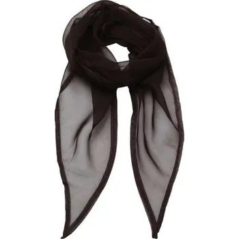 Premier 'colours Collection' Plain Chiffon Scarf, hnědá (Dark Chocolate)