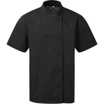 Gastro oděv Premier Chef's Coolchecker® Short Sleeve Jacket, černá (Black)
