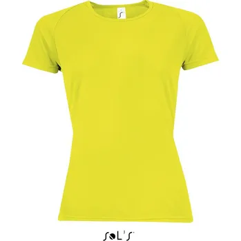 Sol's Sporty Women - Raglan-sleeved T-shirt, žlutá (Safety Green)