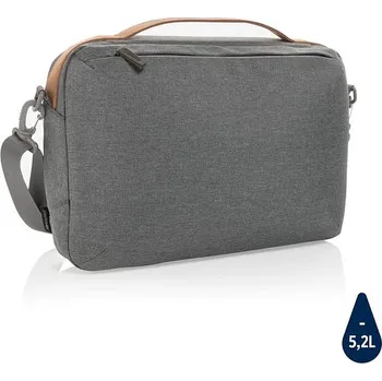 brašna na notebook Dvoutónová taška na 15,6' notebook Impact z 300D RPET AWARE™, šedá