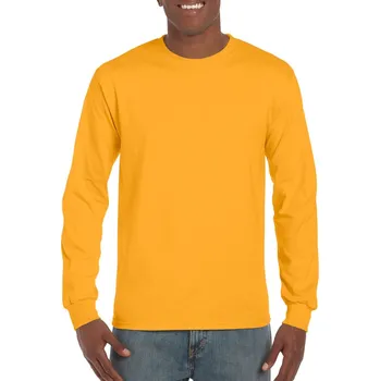 Gildan Ultra Cotton™ Adult Long Sleeve T-shirt, žlutá (Gold)
