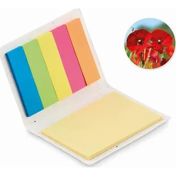 Samolepící bloček Poznámkový bloček se semínky - VISON SEED, bílá