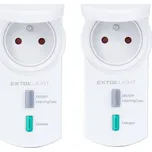 Zásuvka dálkově ovládaná, venkovní IP44, 2ks, rozšiřující sada, IP44, dosah 30m EXTOL LIGHT