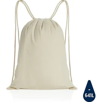 Městský batoh Šňůrkový batoh Impact ze 145g recyklované bavlny AWARE™, bíl, bílá