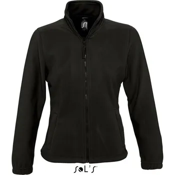 Sol's North Women - Zipped Fleece Jacket, černá (Black)