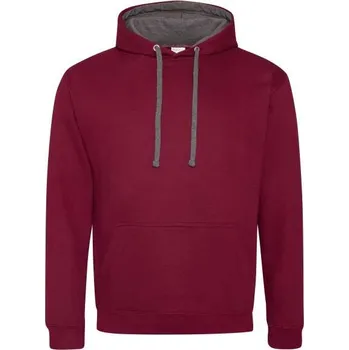 Pánská mikina Just Hoods Varsity Hoodie, červená (Maroon)