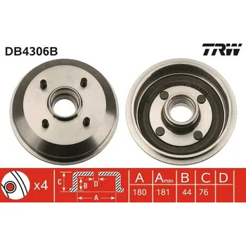 Brzdový buben Brzdový buben LUCAS DB4306B