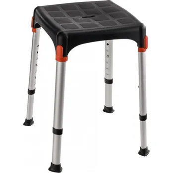 Koupelnové sedátko Čtvercová stolička do sprchy KING BSTA 20 černá, 30,5 cm x 30,5 cm