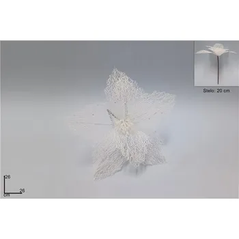 Jedlá dekorace na dort PROHOME - Květ zápich 26cm bílý