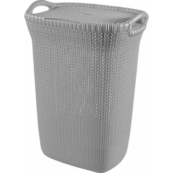CURVER Koš na špinavé prádlo KNIT 57l | šedá