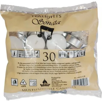 Svíčka ADMIT - Svíčky čajové 30ks bez vůně