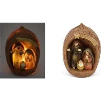 Betlém PROHOME - Betlém ve vlašském ořechu 13cm