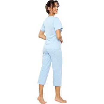 Dámské pyžamo Dámské 3/4 pyžamo Donna Sky - bavlna Světle modrá S(36)